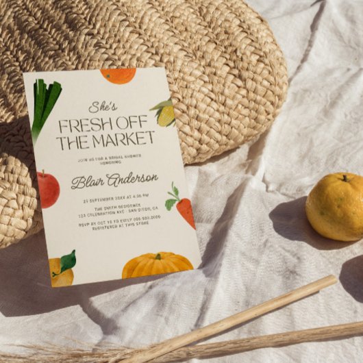 Ze is nog vers van de markt Vrijgezellenfeest Kaart