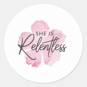 Ze is onpartijdig ziek ronde sticker
