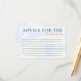 Ze is op Cloud 9 Advies voor Bride Vrijgezellenfee Informatiekaartje