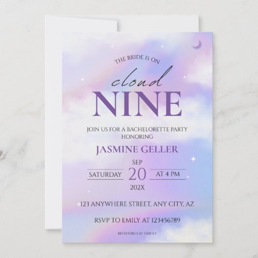 Ze is op cloud 9 Bachelorette Dreamweaver Pastel S Kaart (Voorkant)