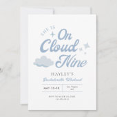 Ze is op Cloud 9 Bachelorette Weekend Route Kaart (Voorkant)