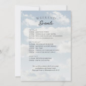 Ze is op Cloud 9 Bachelorette Weekend Route Kaart (Achterkant)