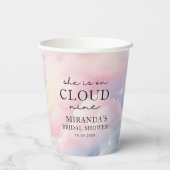 Ze is op Cloud 9 Dreamy Stars Bruiloftsfeestje Papieren Bekers (Achterkant)