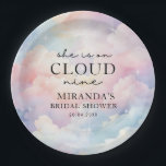 Ze is op Cloud 9 Dreamy Stars Vrijgezellenfeest Papieren Bordje<br><div class="desc">Ze zit op Cloud 9 Dreamy Stars Vrijgezellenfeest Paper Borden. Overeenkomende objecten beschikbaar.</div>