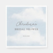 Ze is op Cloud 9 Droomachtige Aquarel Bruidsdouche Servet (Voorkant)