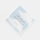 Ze is op Cloud 9 Droomachtige Aquarel Bruidsdouche Servet (Hoek)