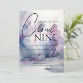 Ze is op cloud 9 Elegant Vrijgezellenfeest Dreamwe Kaart (Staand voorkant)