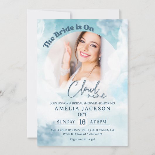 Ze is op cloud 9 Elegant Vrijgezellenfeest Dreamwe Kaart (Voorkant)