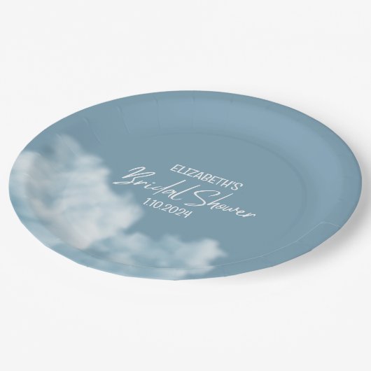 Ze is op cloud 9 Elegant Vrijgezellenfeest Dreamwe Papieren Bordje (Gekanteld)