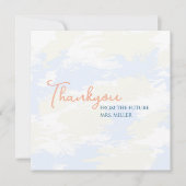 Ze is op Cloud 9 Minimalistische Bruidsdouche Bedankkaart (Voorkant)