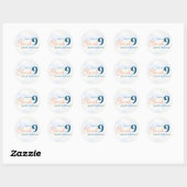 Ze is op Cloud 9 Minimalistische Bruidsdouche Ronde Sticker (Vel)