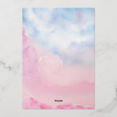 Ze is op Cloud 9 Pink Bridal Shower uitnodiging (Achterkant)