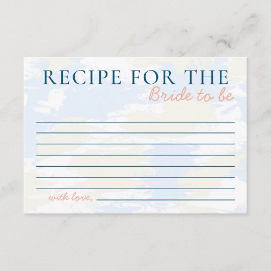 Ze is op Cloud 9 Recept voor Bride Vrijgezellenfee Informatiekaartje (Voorkant)