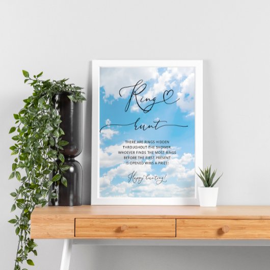 Ze is op Cloud 9 Ring Hunt Vrijgezellenfeest Game Poster