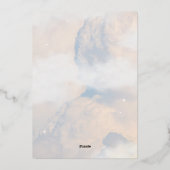 Ze is op cloud 9 Roos Gold Elegant Vrijgezellenfee Folie Uitnodiging (Achterkant)