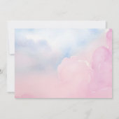 Ze is op Cloud 9 roze Waterverf Vrijgezellenfeest Bedankkaart (Achterkant)