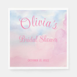 Ze is op Cloud 9 roze Waterverf Vrijgezellenfeest Servet