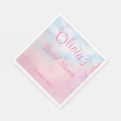 Ze is op Cloud 9 roze Waterverf Vrijgezellenfeest Servet (Hoek)