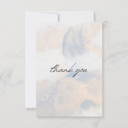 Ze is op cloud 9 Vrijgezellenfeest Dreamweaver Pas Bedankkaart (Voorkant)