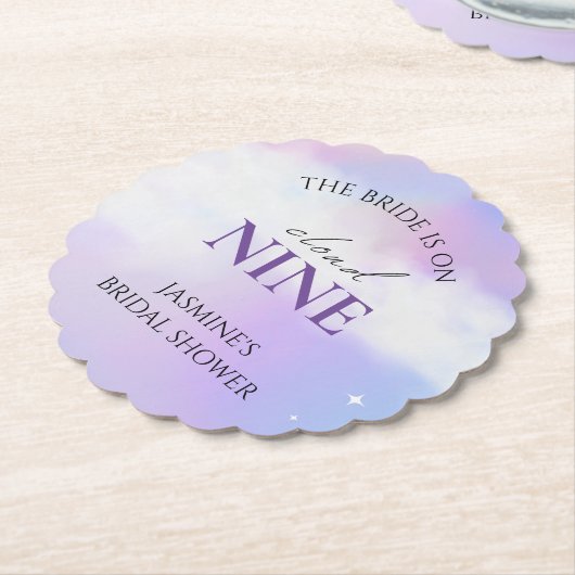 Ze is op cloud 9 Vrijgezellenfeest droompasta. Kartonnen Onderzetters (Gekanteld)