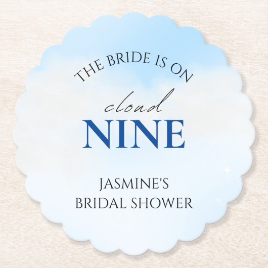 Ze is op cloud 9 Vrijgezellenfeest droompasta. Kartonnen Onderzetters (Voorkant)