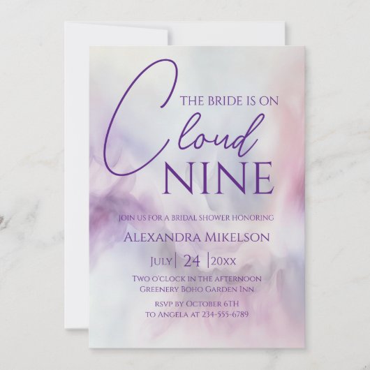 Ze is op cloud 9 Vrijgezellenfeest droompastael Sk Kaart (Voorkant)