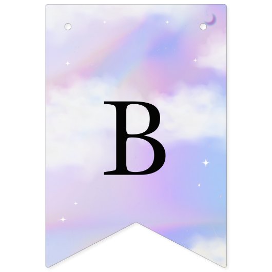 Ze is op cloud 9 Vrijgezellenfeest Soft Sky pasta Vlaggetjes (Tweede vlag)