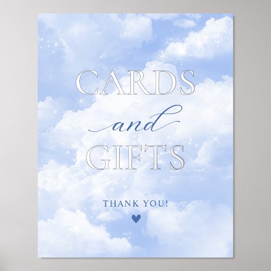 Ze is op cloud negen Kaarten & geschenken Folie Afdrukken (Voorkant)