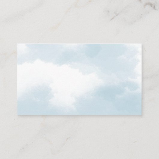 Ze is op cloud negen vrijgezellenfeest display dou informatiekaartje (Achterkant)