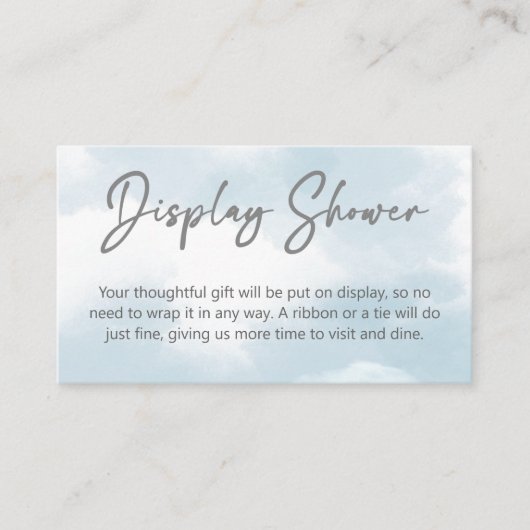 Ze is op cloud negen vrijgezellenfeest display dou informatiekaartje (Voorkant)