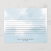 Ze is op cloud negen vrijgezellenfeest receptkaart (Achterkant)