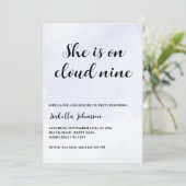 Ze is op Cloud Nine Bachelorette Party Kaart (Staand voorkant)