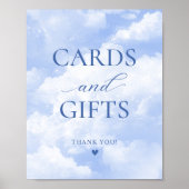 Ze is op Cloud Nine Blue Kaarten & geschenken Poster (Voorkant)