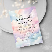 Ze is op Cloud Nine Dreamy Stars Vrijgezellenfeest Kaart