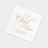 Ze is op Cloud Nine Elegante Bruidsborrel Folie Servetten (Links)