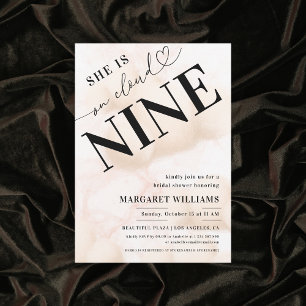 Ze is op Cloud Nine Heart Script Vrijgezellenfeest Kaart