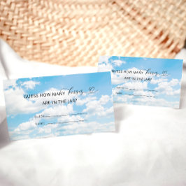 Ze is op Cloud Nine Hoeveel Kisses Bruidsspel Informatiekaartje