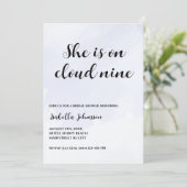 Ze is op Cloud Nine minimalistisch Vrijgezellenfee Kaart (Staand voorkant)