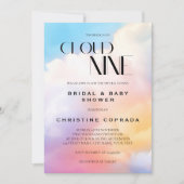 Ze is op Cloud Nine Pastel Bridal en Baby shower Kaart (Voorkant)