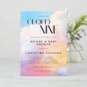 Ze is op Cloud Nine Pastel Bridal en Baby shower Kaart (Staand voorkant)