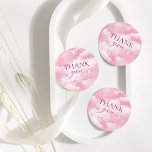 Ze is op Cloud Nine Pink Dank je Bedankjes Labels<br><div class="desc">Dit vrijgezellenfeesten ontwerp is voorzien van etherische wolken met tekst in moderne stijl</div>
