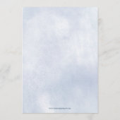 Ze is op Cloud Nine Vrijgezellenfeest Menu (Achterkant)