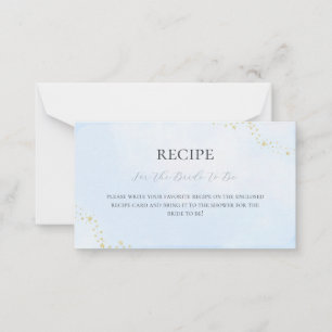 Ze is op Cloud Nine Vrijgezellenfeest Recipe Kaart Notitiekaartje