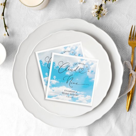 Ze is op Cloud Nine Vrijgezellenfeest servetten