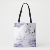 Ze is op de cloud negen canvas tas (Voorkant)