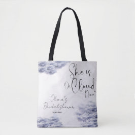 Ze is op de cloud negen canvas tas