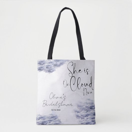 Ze is op de cloud negen canvas tas (Voorkant)