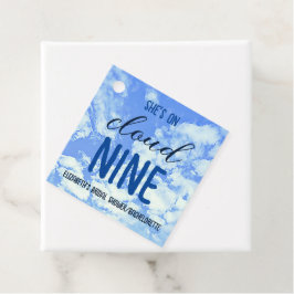 Ze is op de cloud negen! Vrijgezellenfeest/Bachelo Bedankjes Labels