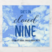 Ze is op de cloud negen! Vrijgezellenfeest/Bachelo Bier Etiket (Enkel label)