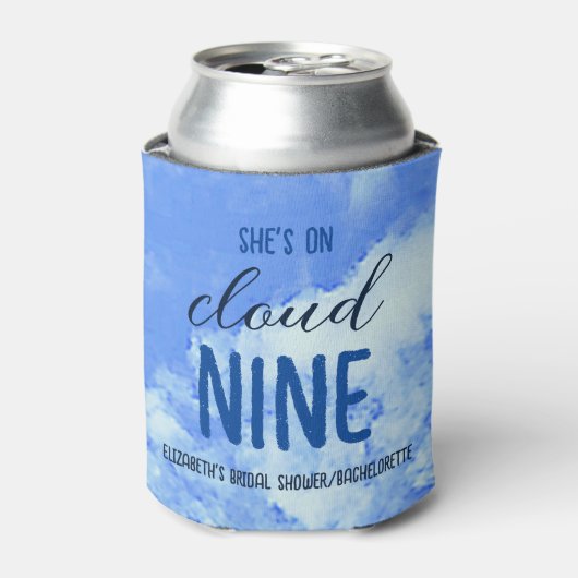Ze is op de cloud negen! Vrijgezellenfeest/Bachelo Blikjeskoeler (Blikje Voorkant)